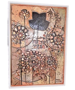 Paul Bozzo Art Painting Textured "tulip Tree" - Picture 1 of 3