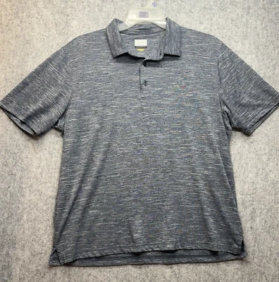 Greg Norman Play Dry Performance Golf Polo Men's Large Gray Static & Shark Logo - Image 1 of 4