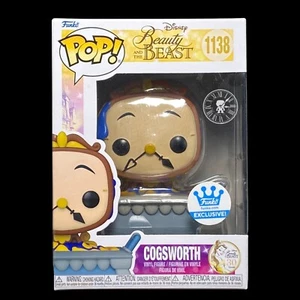 ¡Funko Pop + Protector! Disney #1138 Cogsworth (Tienda Funko) *Como nuevo en stock* - Imagen 1 de 12