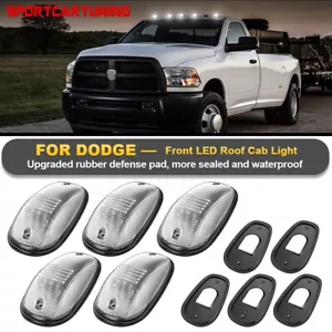 5X White LED Cab Roof Marker Lights For 2003-2018 Dodge Ram 1500 2500 3500 Truck - Picture 1 of 14
