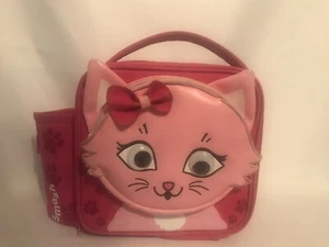 SMASH KIDS LUNCH BAG PINK KITTY HANDLE ZIPPER NAME TAG INSIDE INSULATED_USED - Picture 1 of 7