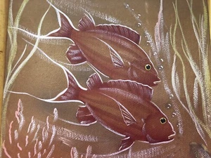 Ted Mundorff Original Airbrush Hawaiian Fish - Bild 1 von 8