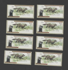 2014 Israel Marbled Polecat Set of 8 ATM Labels MNH #001 - Picture 1 of 1