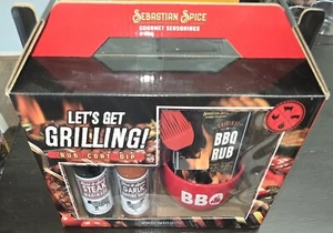 Get Grillin BBQ Seasoning & Sauce Gift Set Sebastian Spice Gourmet Seasoning NEW - Picture 1 of 2
