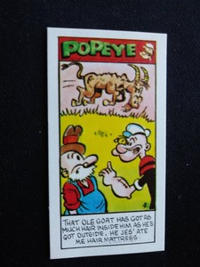 1964 Primrose Popeye 4th Series Card  # 4 That ole goat... (EX)