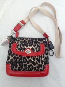 Coach NWT F49441 Park Ocelot Print Swingpack Black/Multicolor - Picture 1 of 12