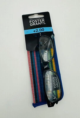 Foster Grant Lesebrille mit blauem Rand Tasche - UVP 15,99£ - +1,50 +2,00 +2,50