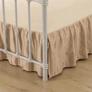 Bed Skirt Full Size Ruffled Bed Skirt With Split Corners 14 Inch Drop Dust Ruffl - Picture 1 of 7