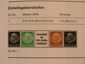 D. Reich, Hindenburg , Einheitsgeberstreifen Nr. 1 , Orginalpaket per 1000 ** - Bild 1 von 4