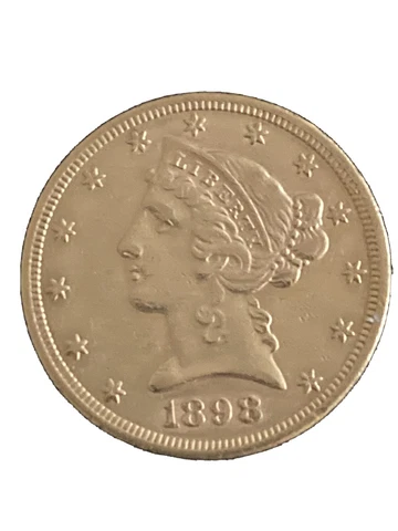1898 S Gold $5.00 Liberty Head Cover