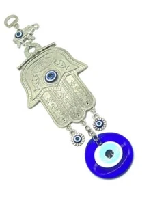Hamsa malocchio e talismano occhio portafortuna in vetro decorazione casa - Foto 1 di 1