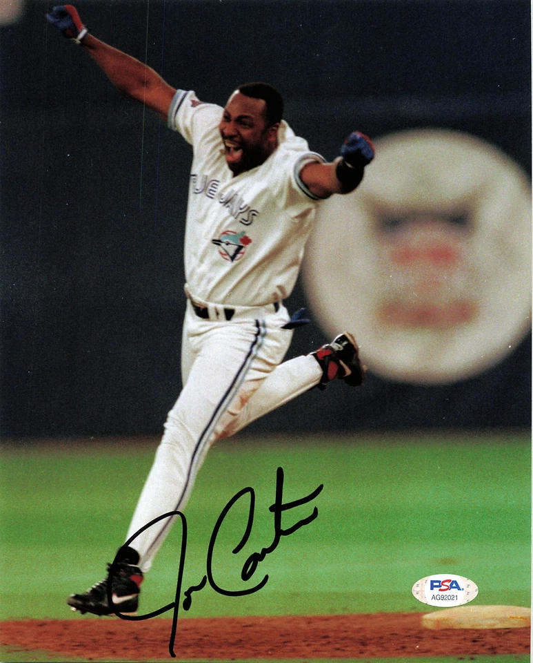 Foto firmada por Joe Carter 8x10 PSA/DNA Toronto Blue Jays autografiada Foto 1 de 1