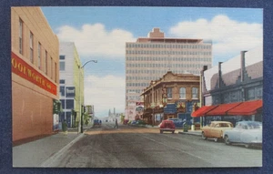 Albuquerque New Mexico Fourth Street & Central Woolworths & Simms Bldg Postkarte - Bild 1 von 2