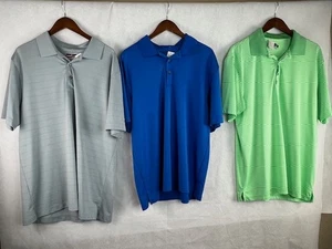 Men's Set of 3 Golf Polo Short Sleeve Shirts XL Green, & Gray - Picture 1 of 5