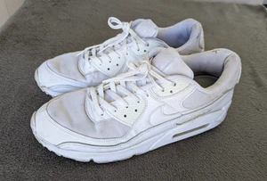 Nike Air Max 90 Recraft Triple White - UK Size 13 - (CN8490-100) USED CONDITION - Picture 1 of 24
