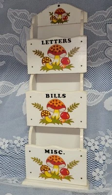 Vintage Sears Roebuck 1978 Merry Mushroom Wall Organizer Mail Holder Sorter - Image 1 of 4