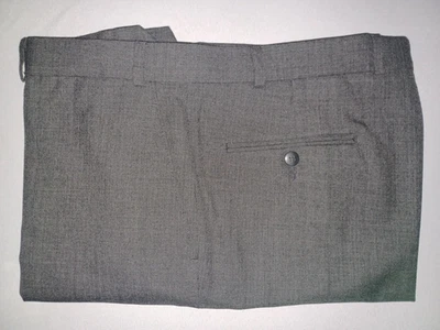 Pantalones para hombre Chaps by Ralph Lauren Super 100's gris 100 % lana frente plano 38W 28L Foto 1 de 4