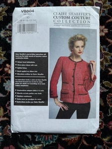 Neu Vogue V8804 Claire Shaeffers Custom Couture Jacke Muster 6-8-10-12-14 - Bild 1 von 2