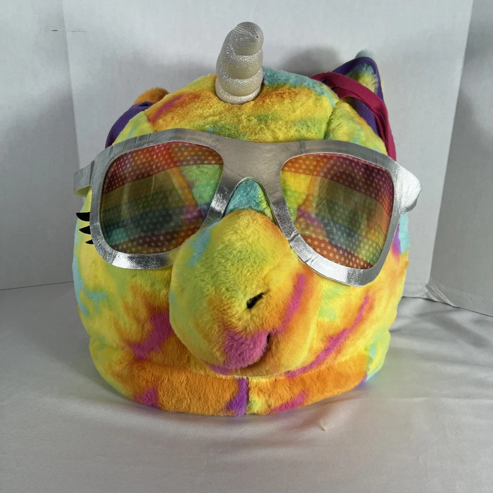 Unicorn Head Adult Large TIE DYE Rainbow Pride Furry  Costume Cosplay Halloween - Image 1 of 4