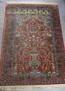 Teppich Seide Läufer Handgeknüpft Traditionell Perser Orientteppich AG226 - Bild 1 von 6