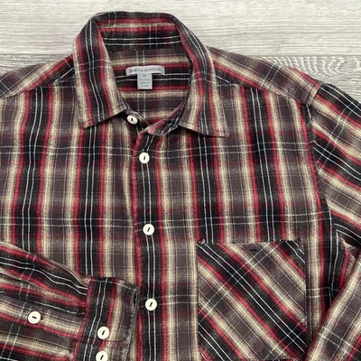 Vintage Martin Gordon Mens Medium Red Plaid Cotton Long Sleeve Button Down Shirt - Image 1 of 4