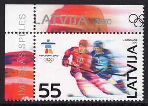 215 - Latvia 2010 - Olympic Winter Games - Hockey - Vancouver - Canada - MNH  - Picture 1 of 2
