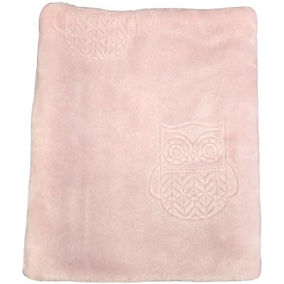 Koala Baby Pink Embossed Owl Blanket Soft Velour Girl Babies R Us 2018 - Image 1 of 4