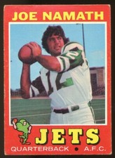 1971 TOPPS FOOTBALL JOE NAMATH CARD #250