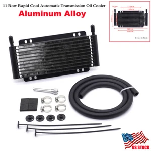 US STOCK Heavy Duty 11Row Rapid Cool Automatic Transmission Oil Cooler Modified - Picture 1 of 9