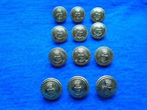 12 X ROYAL NAVY 19MM JACKET/BLAZER NAVAL BUTTONS - Picture 1 of 4