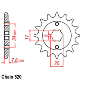 RK Front Sprocket 13T for Honda CRF230F 2003-2020 - Picture 1 of 1