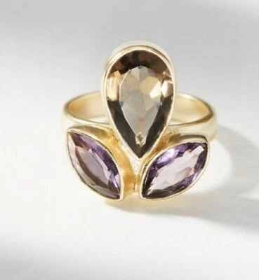 Kanupriya Anthropologie Finley Bloom Ring NWT 7 Foto 1 de 4