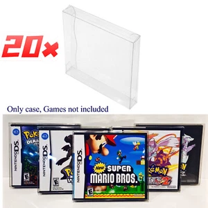 20 Box Protectors For NINTENDO DS Video Games (NTSC ONLY, NOT PAL) Clear Cases - Picture 1 of 9