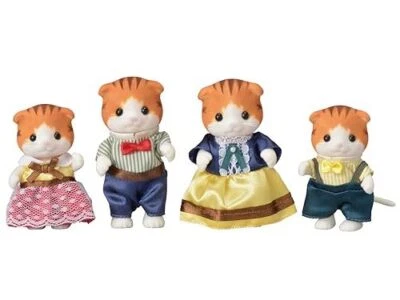 Epoch Sylvanian Families Maple Cat Family Doll Calico Critters