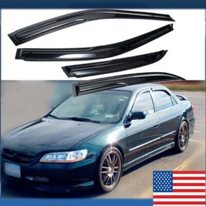 For Honda Accord Sedan 1998-2002 Window Visor Rain Guards Vent Shield Deflector - Picture 1 of 9