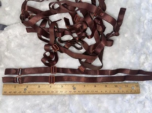 "Lote de 6 pares de sujetadores ajustables marrón chocolate correa elástica 1/2" - Imagen 1 de 1