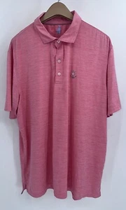 Johnnie O Men's XL Golf Polo Shirt Solid Red Pink Short Sleeve Stretch M Logo - Picture 1 of 6