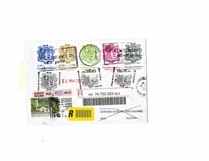 Andorra Spain 2014 registered cover Austria FDC coat of arms radio returned - Picture 1 of 2