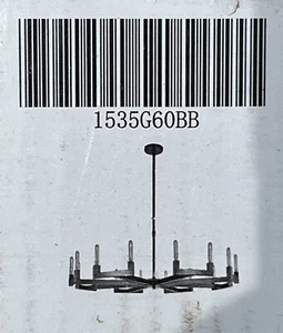 Elegant Lighting 1535G60BB Corsica 60" 16-Light Chandelier in Burnished Brass - Picture 1 of 8