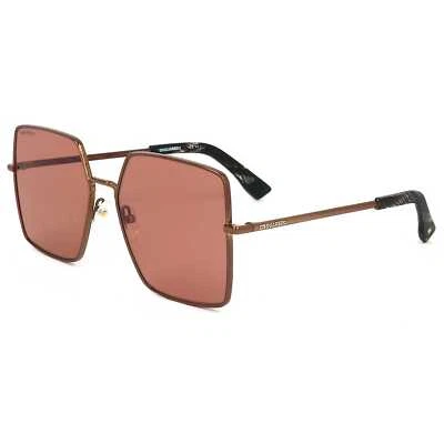 Очки солнцезащитные женские Dsquared2 59 мм коричневые рожковые D20052-S-EX4-59 - Изображение 1 из 3