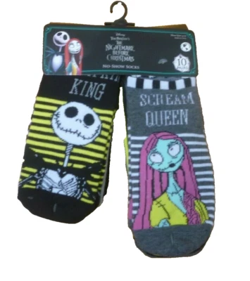 Para Mujer Nuevo 10 Pares Pesadilla Antes de Navidad No Show Calcetines Zapato Talla 4-10 Foto 1 de 2