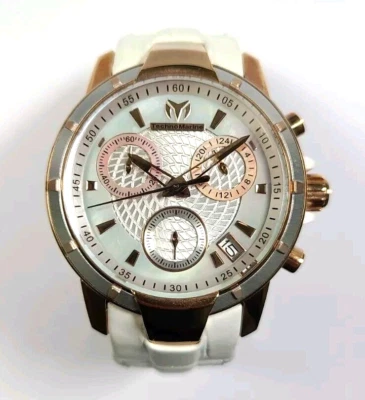 TechnoMarine UF6 Lady TM-615003 Mother Of Pearl Dial Rose Gold White Band Watch - Image 1 of 4