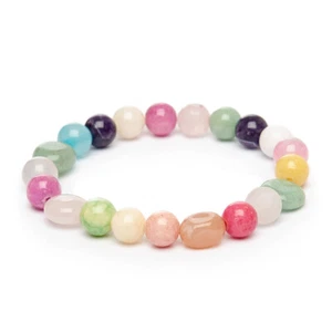 Stretch Bracelet Rose Quartz Aventurine Amethyst Carnelian Moonstone UK Made - Picture 1 of 5