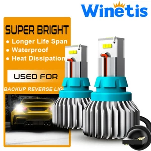 2X White 9SMD-3030 921 T15 W16W LED Reverse Backup Light Lamp Blubs Super Bright - Picture 1 of 12