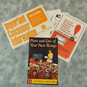 📚 Gaffers & Sattler Range Manuals & Info Pack 1970s - Vintage Cooking Guide - Picture 1 of 6