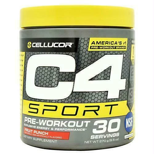 C4 Sport Pre-Workout - Fruit Punch - 9.5oz