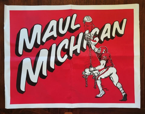 1992 Indiana University Hoosiers Football Game Week Poster-Michigan Wolverines! Cover