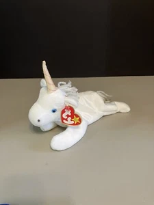TY "Mystic the Unicorn" Beanie Baby 1993 Collection with Iridescent Horn & Tag - Picture 1 of 9