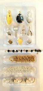Charm Bracelet Kit For Jewelry Making.  Feather, Pineapple, Star, Key, Anchor - Picture 1 of 3