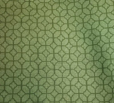 Sewing Fabric David Textiles Green Geometric Rectangular Medallions 1.25ydx45" - Image 1 of 3